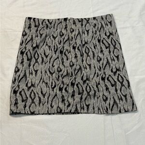 Apt. 9 Black and Gray Abstract Mini Skirt